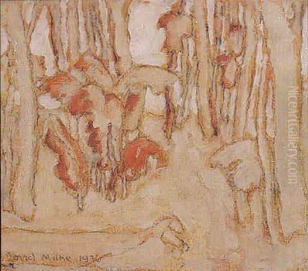 Dead Saplings Live Again Oil Painting by David Brown Milne