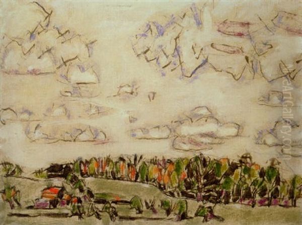 Autumn Landscape Oil Painting by David Brown Milne