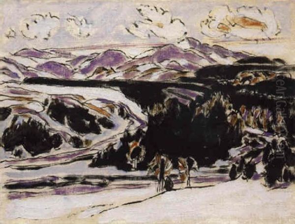 Three Peaks, Marcy, Adirondacks Oil Painting by David Brown Milne