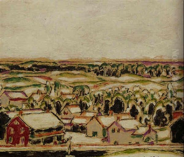 Village And Country Oil Painting by David Brown Milne