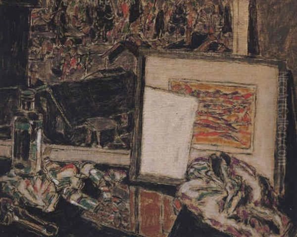 Corner Of The Etching Table Oil Painting by David Brown Milne