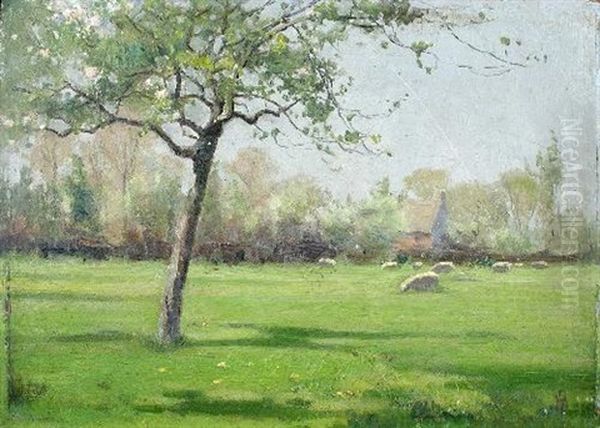 A Spring Day Oil Painting by Frederick Milner