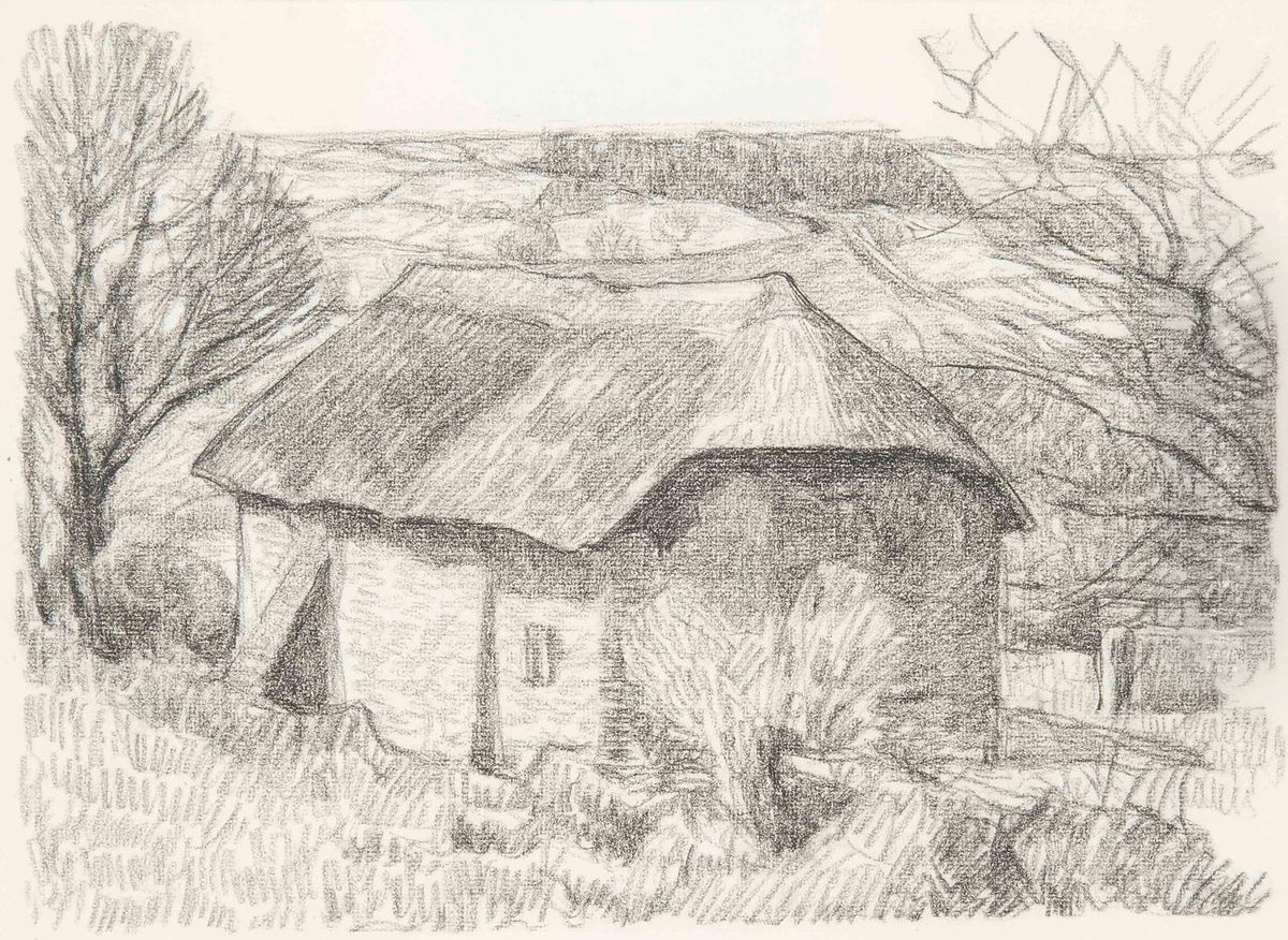 The Barn In The Fields Oil Painting by Robert Polhill Bevan