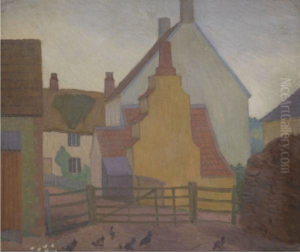 The Pub At Luppitt Oil Painting by Robert Polhill Bevan