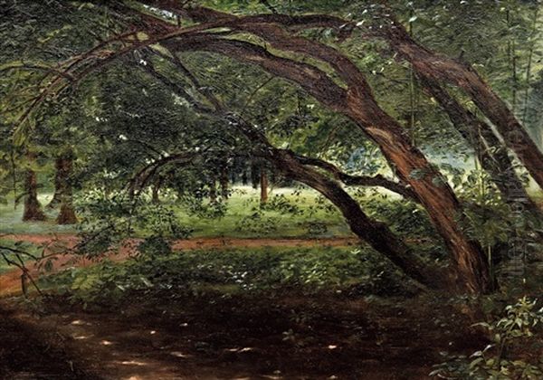 V Parku Oil Painting by Jan B. Minarik