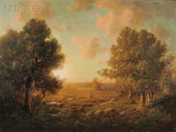 The Golden Hour Oil Painting by Robert Crannell Minor Sr.