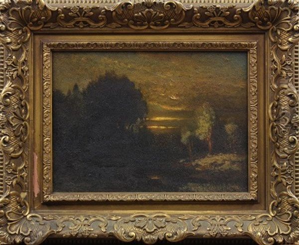 Nocturne Oil Painting by Robert Crannell Minor Sr.