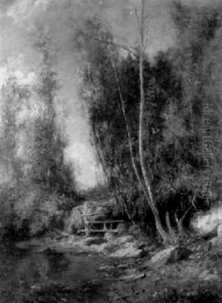 Wijauk Pool Oil Painting by Robert Crannell Minor Sr.