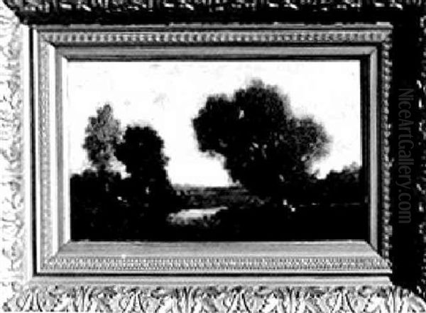 Fishing At The River Oil Painting by Robert Crannell Minor Sr.