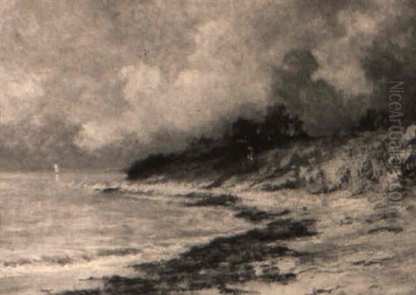 Sandy Cove Oil Painting by Robert Crannell Minor Sr.