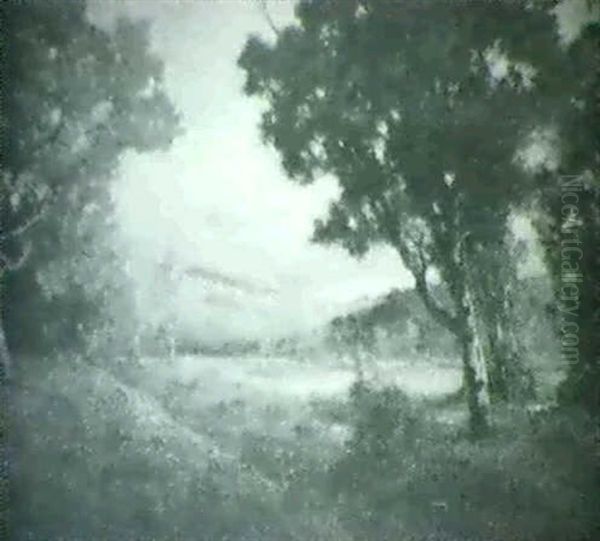 Spring Landscape Oil Painting by Robert Crannell Minor Sr.