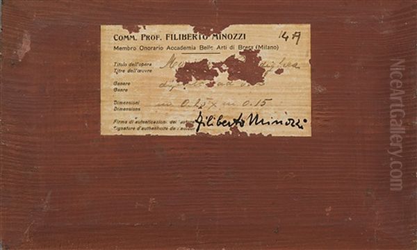 Tramonto A Bordighera Oil Painting by Professor Filiberto Minozzi