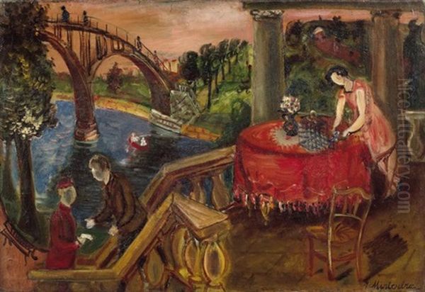 Terrasse Oil Painting by Abraham Mintchine