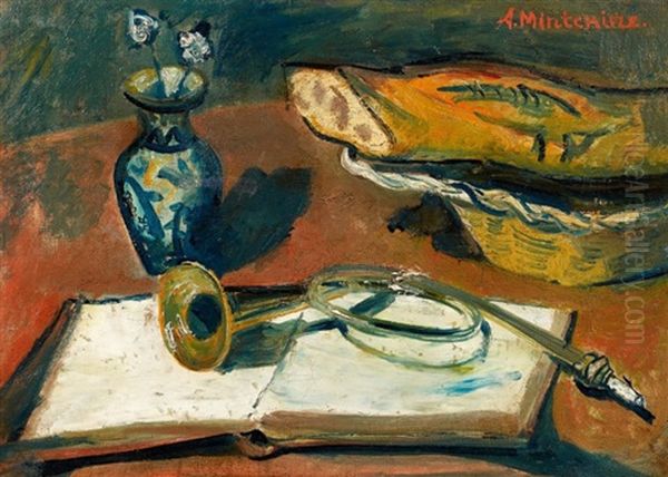 Nature Morte Au Cor De Chasse Oil Painting by Abraham Mintchine