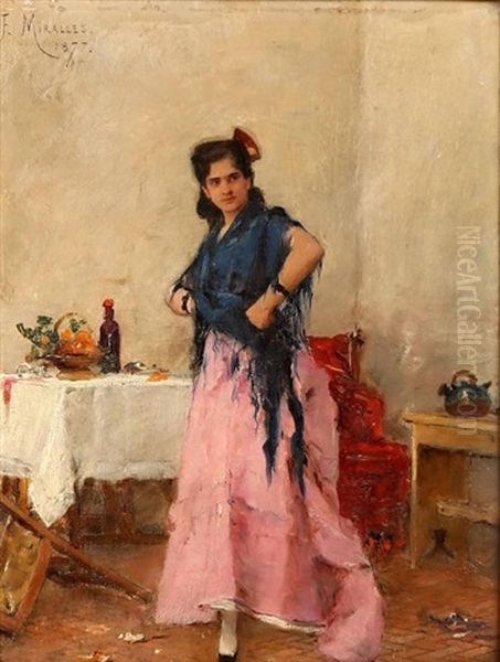 Apres Le Combat Oil Painting by Francisco Miralles Galup