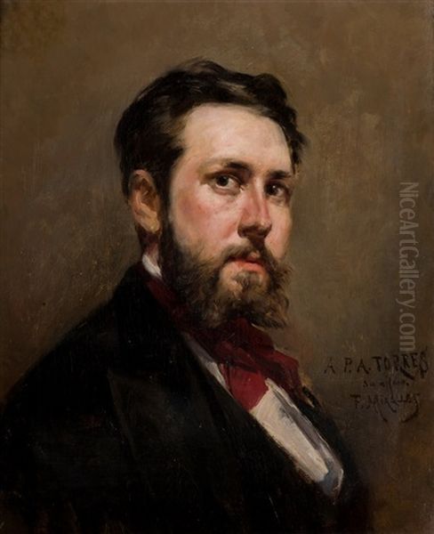 Retrato De Pedro Antonio Jordi Torres Oil Painting by Francisco Miralles Galup