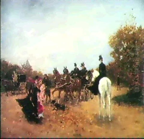 The Promenade Oil Painting by Francisco Miralles Galup