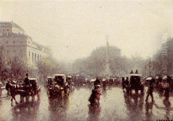 Street Scene, Paris Oil Painting by Joaquin Miro