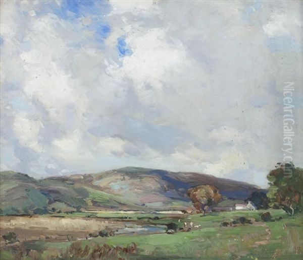 Cloudy Sky Oil Painting by John Campbell Mitchell