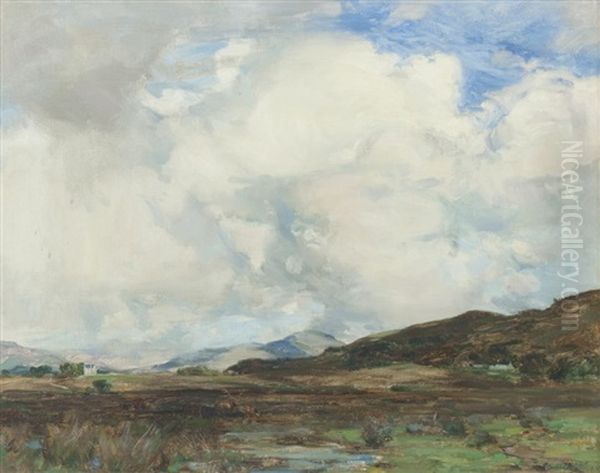 Cloudy Sky Oil Painting by John Campbell Mitchell