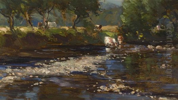 On The Stincher Oil Painting by John Campbell Mitchell