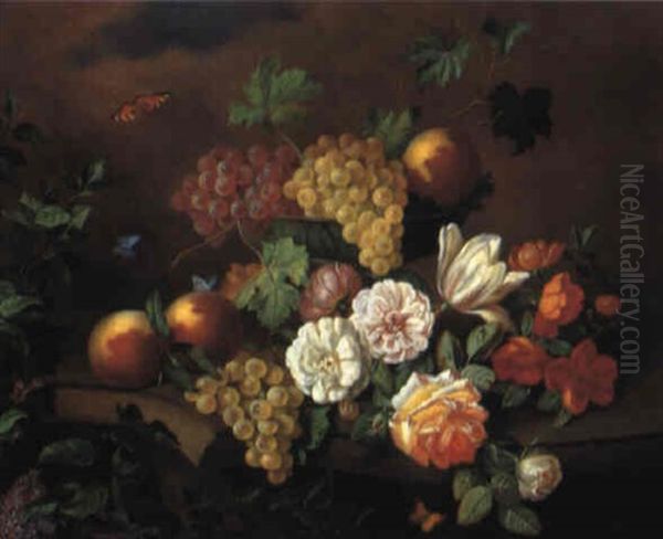 Fr_chtestilleben Oil Painting by Elisabeth Modell