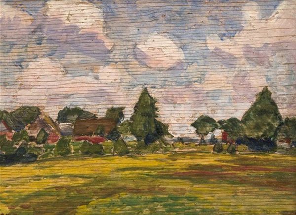 Im Sommer Bei Fischerhude Oil Painting by Otto Modersohn