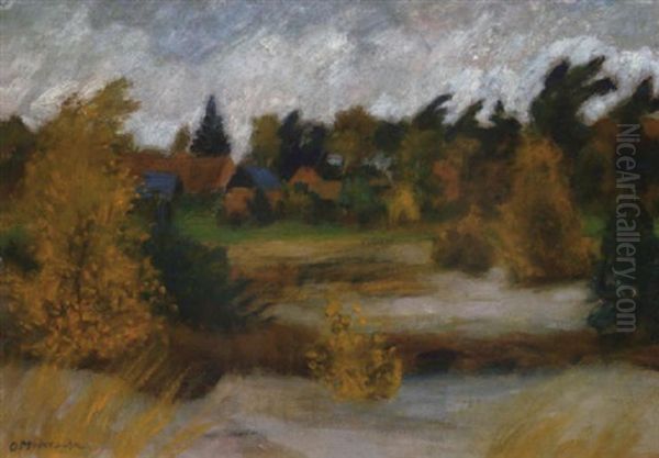 Herbststimmung Oil Painting by Otto Modersohn
