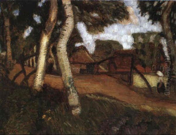 Moordamm Oil Painting by Otto Modersohn