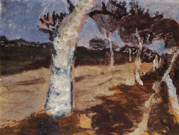 Die Birkenallee Oil Painting by Paula Modersohn-Becker