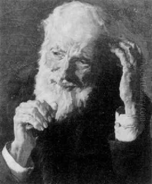 Contemplation Oil Painting by Louis Charles Moeller