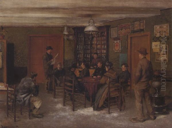 La Lecture Du Journal Oil Painting by Jan Moerman