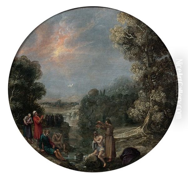 Le Bapteme Du Christ Oil Painting by Claes Cornelisz Moeyaert