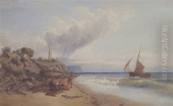 On The Shore Oil Painting by John Mogford