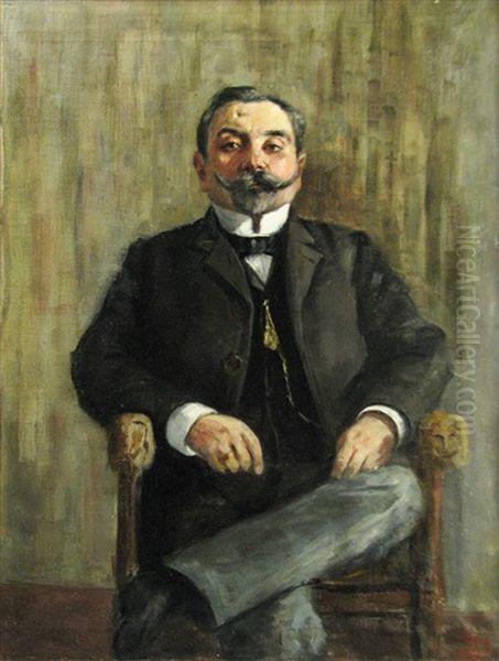 The Bourgeois Oil Painting by Nicolae Petrescu Mogos