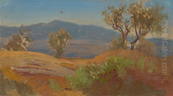 Olevano Oil Painting by Viktor Paul Mohn