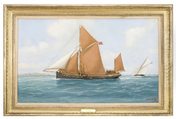 The Masonic Thames Barge Centaur Oil Painting by John Henry Mohrmann