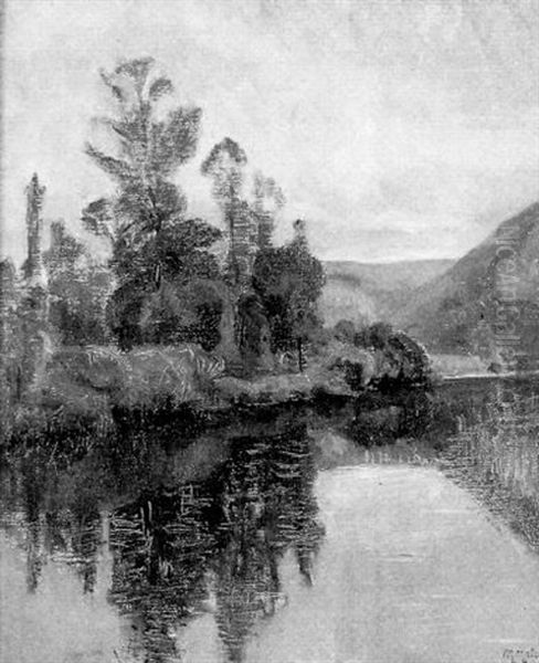 Stilles Wasser Oil Painting by Maurice Moisset