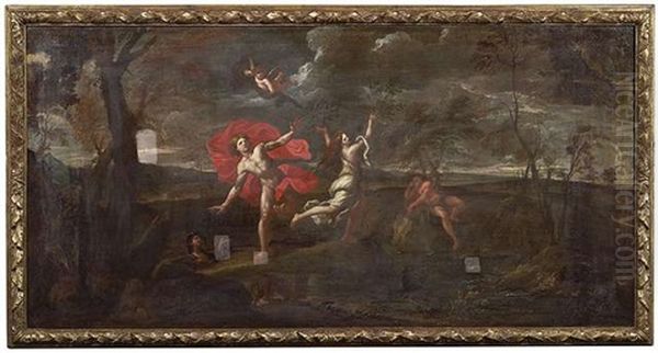 Apoll Und Daphne(+ Kephalos Und Prokris; Pair) Oil Painting by Pier Francesco Mola