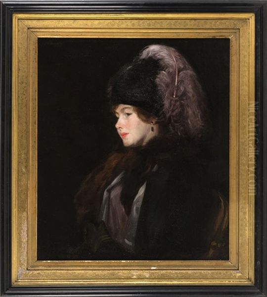 Portrait Of A Society Lady Oil Painting by Maurice, Morris Molarsky