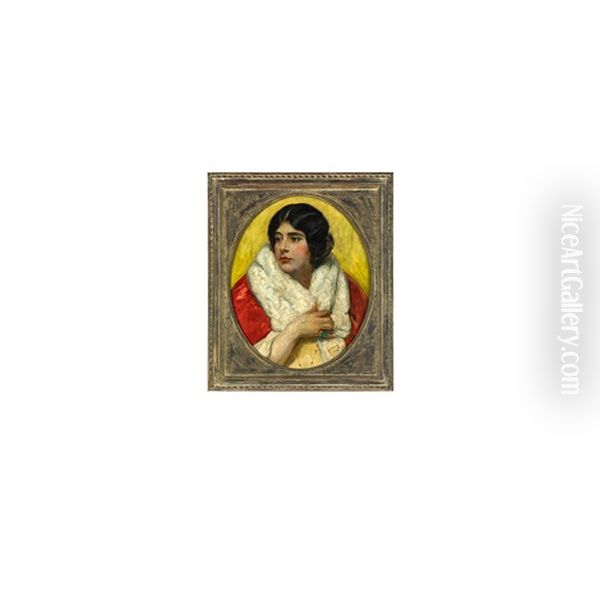 Untitled (portrait Of A Woman); Untitled (portrait Of A Gentleman) (2 Works) Oil Painting by Maurice, Morris Molarsky