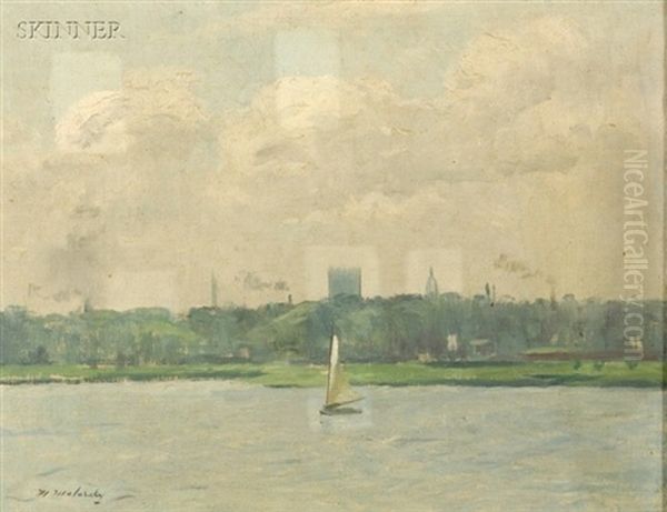 Across The Delaware Oil Painting by Maurice, Morris Molarsky