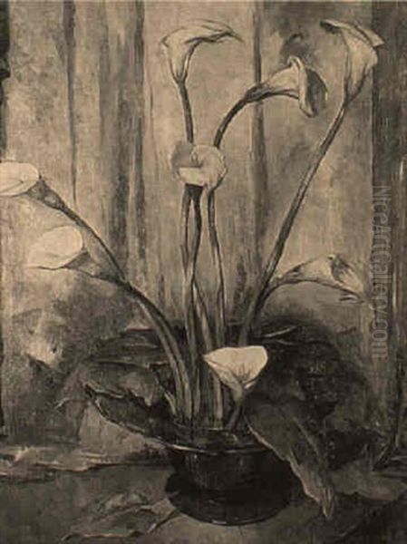 Callalilies Oil Painting by Maurice, Morris Molarsky