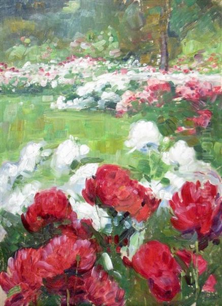 Garden Oil Painting by Paul Molda