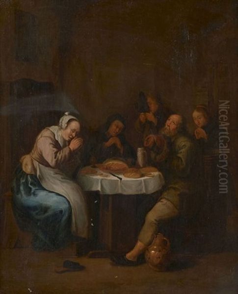 Le Benedicite Oil Painting by Jan Miense Molenaer