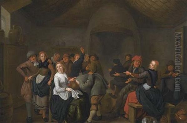 Das Heisse Hand Spiel Oil Painting by Jan Miense Molenaer