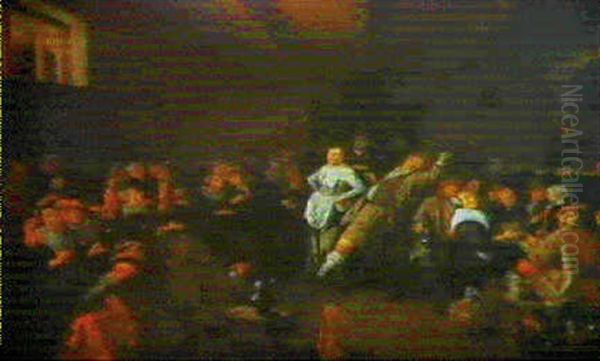 Frohliche Zecher In Der Bauernschenke Oil Painting by Jan Miense Molenaer