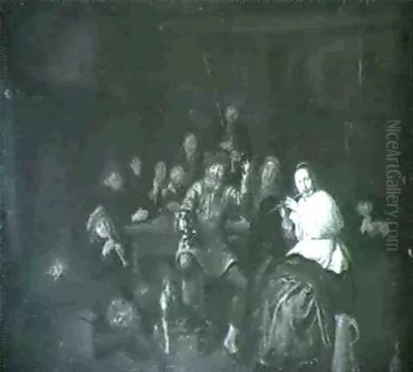 Musizierende Gesellschaft Oil Painting by Jan Miense Molenaer