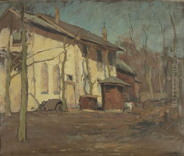 Landhaus Im Winter Oil Painting by Evert Moll