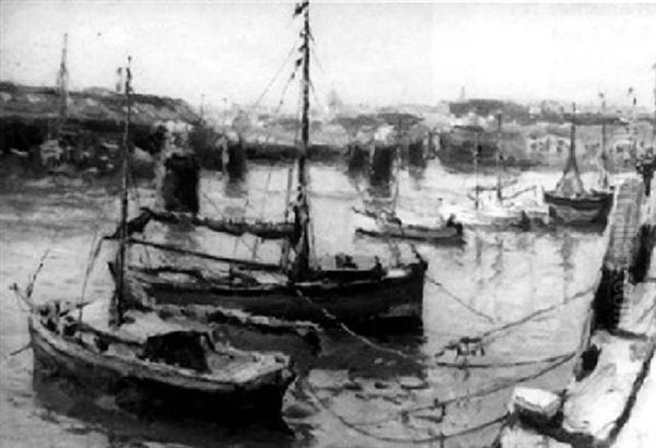 The Harbour Of Scheveningen Oil Painting by Evert Moll